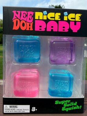 Nice Ice Baby NeeDoh Super Solid Squish Set - Pink, Blue, Purple